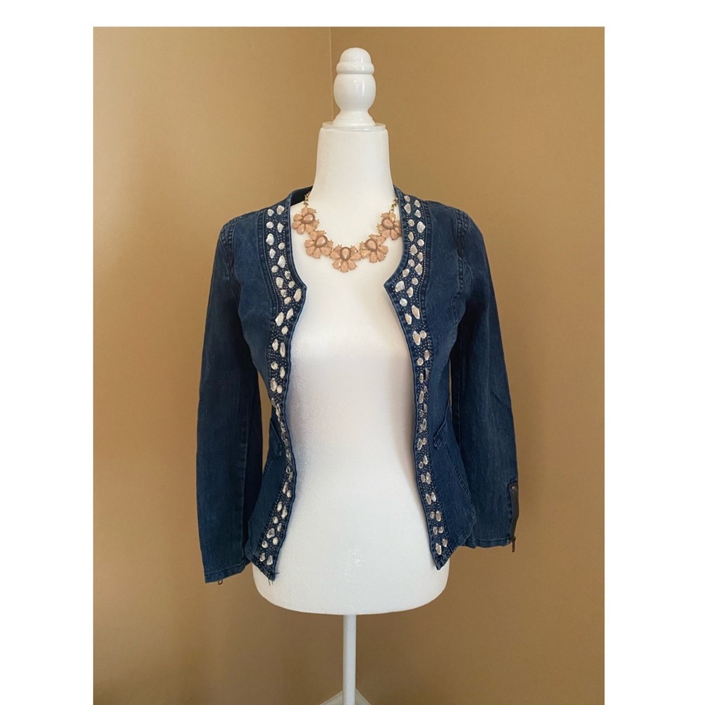 Rhinestone Denim Jacket